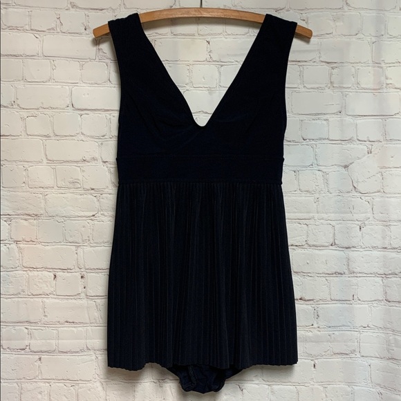Other - Karla Colletto Black Pleat Skirt Swimsuit Size 12 USA​